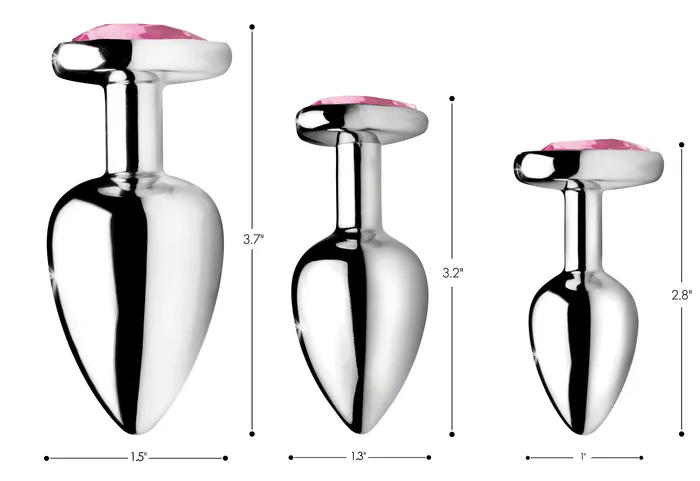 Anal | Pink Heart Anal Plug Set - Booty Sparks Anal | Pink Heart Anal Plug Set - Booty Sparks