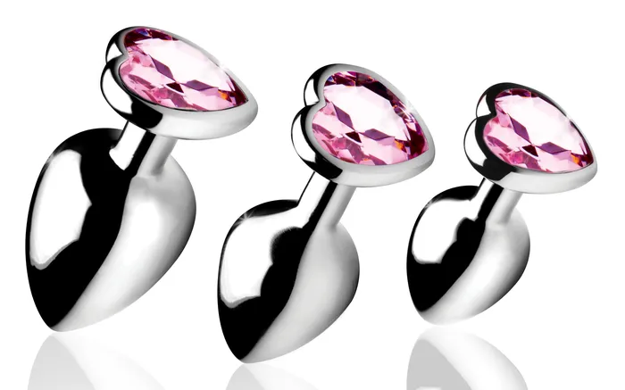 Anal | Pink Heart Anal Plug Set - Booty Sparks Anal | Pink Heart Anal Plug Set - Booty Sparks