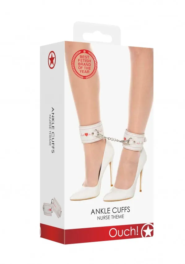 Ankle Cuffs Nurse Theme White Ouch Couples