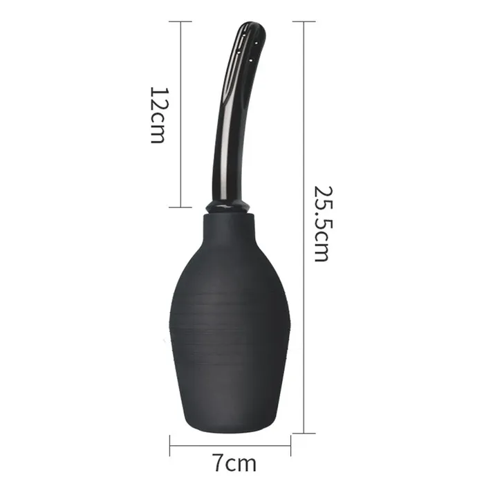 Bondage Fetish Deluxe Douche - Black Unisex Curved Douche - 310 ml capacity | Lovetoy Anal Bondage Fetish Deluxe Douche - Black Unisex Curved Douche - 310 ml capacity | Lovetoy Anal