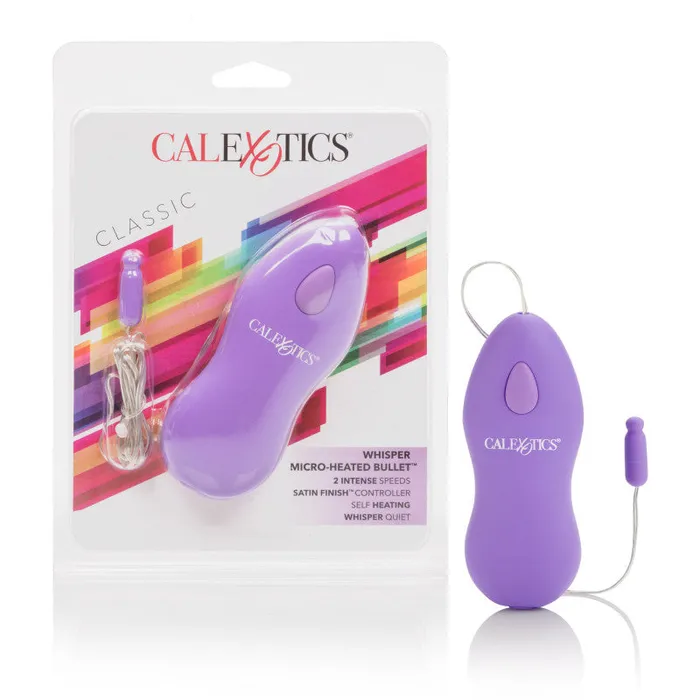 CalExotics Vibrators Whisper Micro Heated Bullet Purple