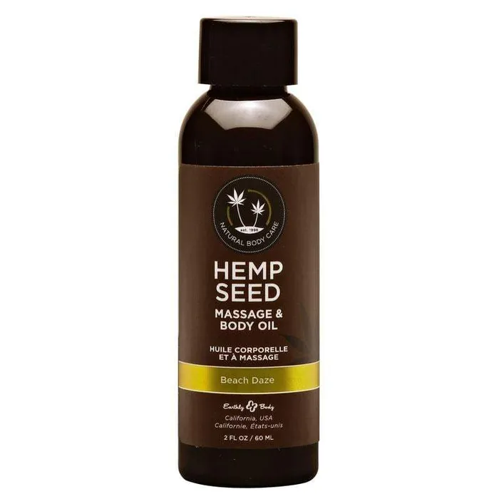 Couples Hemp Seed Massage Body Oil Beach Daze Coconut Pineapple Scented 59 ml Bottle Earthly Body Couples Hemp Seed Massage Body Oil Beach Daze Coconut Pineapple Scented 59 ml Bottle Earthly Body