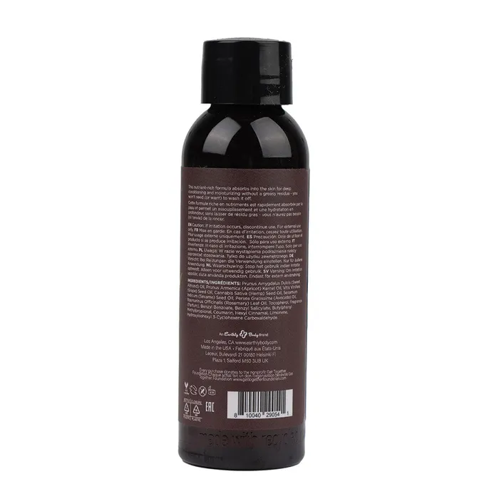 Couples | Hemp Seed Massage & Body Oil - Beach Daze (Coconut & Pineapple) Scented - 59 ml Bottle - Earthly Body Couples | Hemp Seed Massage & Body Oil - Beach Daze (Coconut & Pineapple) Scented - 59 ml Bottle - Earthly Body