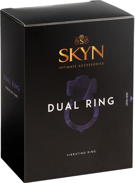 Couples | LifeStyles SKYN Dual Vibrating Cock Ring Finger Clitoral Stimulator Couples Vibe Sex Toy