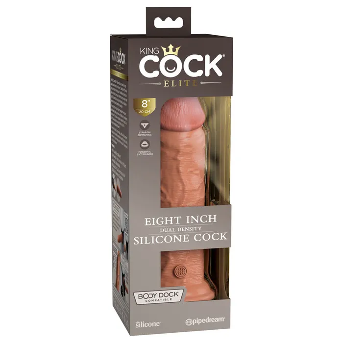 Dildos | Pipedream King Cock Elite 8'' Dual Density Cock - Tan - Tan 20.3 cm Dong