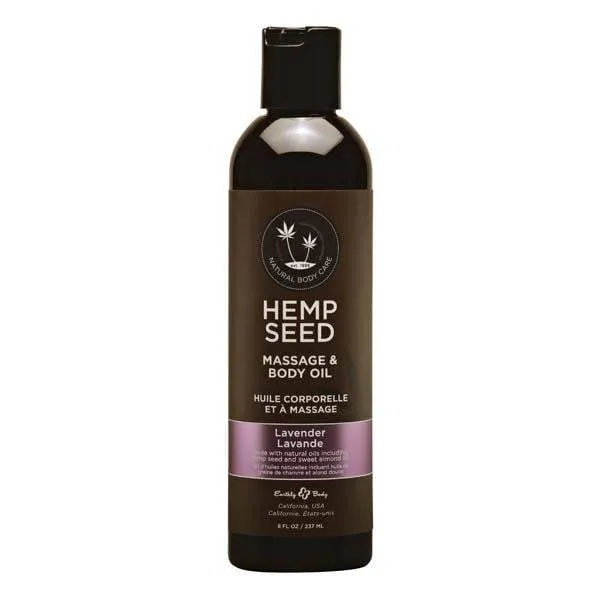 Earthly Body Couples Hemp Seed Massage Body Oil Lavender Scented 237 ml Bottle Earthly Body Couples Hemp Seed Massage Body Oil Lavender Scented 237 ml Bottle