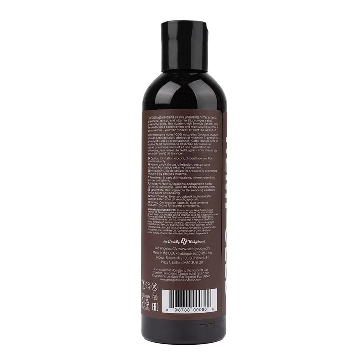 Earthly Body Couples | Hemp Seed Massage & Body Oil - Lavender Scented - 237 ml Bottle Earthly Body Couples | Hemp Seed Massage & Body Oil - Lavender Scented - 237 ml Bottle
