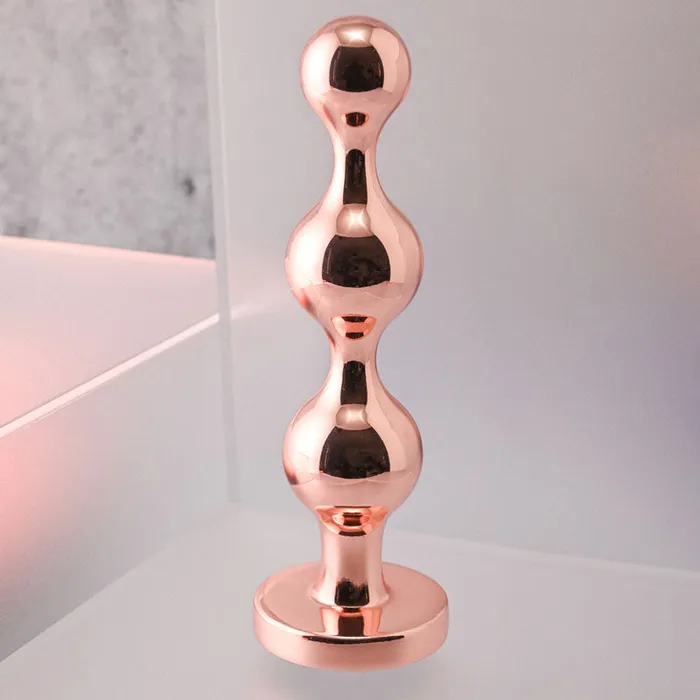 Gender X Anal | Gender X GOLD DIGGER Large - Rose Gold Large Butt Plug with Black Gem Base Gender X Anal | Gender X GOLD DIGGER Large - Rose Gold Large Butt Plug with Black Gem Base