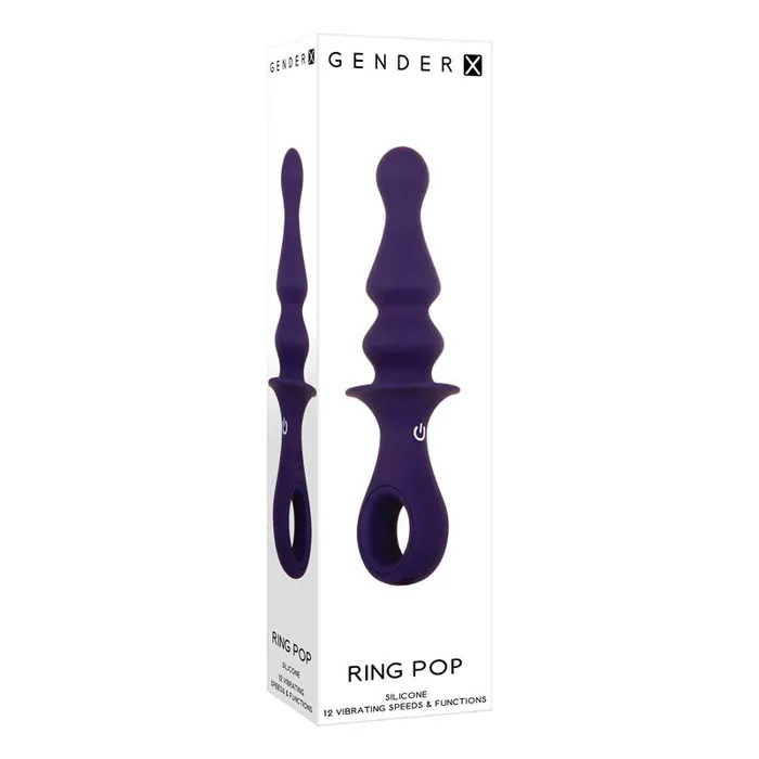 Gender X RING POP - Dark Blue 15.2 cm USB Rechargeable Vibrating Anal Plug | Gender X Anal Gender X RING POP - Dark Blue 15.2 cm USB Rechargeable Vibrating Anal Plug | Gender X Anal