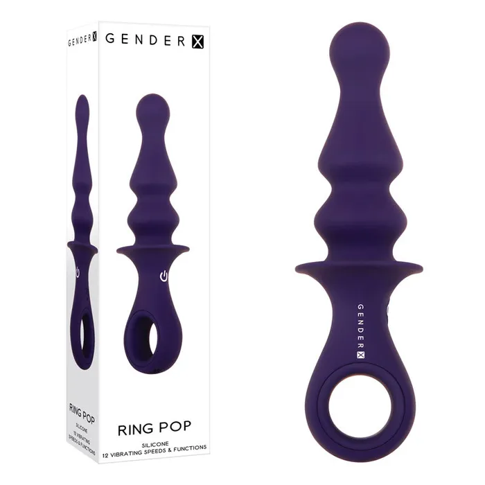 Gender X RING POP - Dark Blue 15.2 cm USB Rechargeable Vibrating Anal Plug | Gender X Anal Gender X RING POP - Dark Blue 15.2 cm USB Rechargeable Vibrating Anal Plug | Gender X Anal
