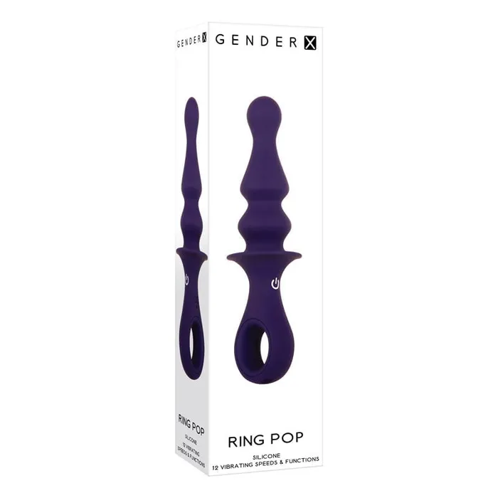 Gender X RING POP - Dark Blue 15.2 cm USB Rechargeable Vibrating Anal Plug | Gender X Anal Gender X RING POP - Dark Blue 15.2 cm USB Rechargeable Vibrating Anal Plug | Gender X Anal
