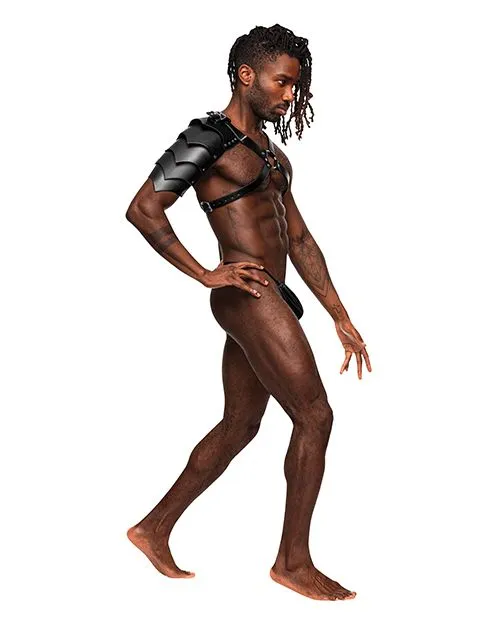 Maithuna Toys Aquarius PU Leather Chest Harness w/Half Sleeve Black | Restraints