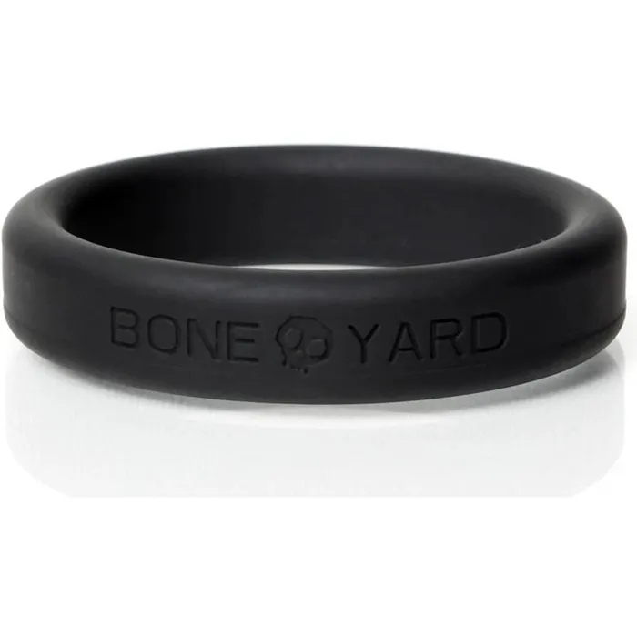Male Sex Toys | C1 Releasing Boneyard Silicone Ring 45mm - Black 45 mm Cock Ring