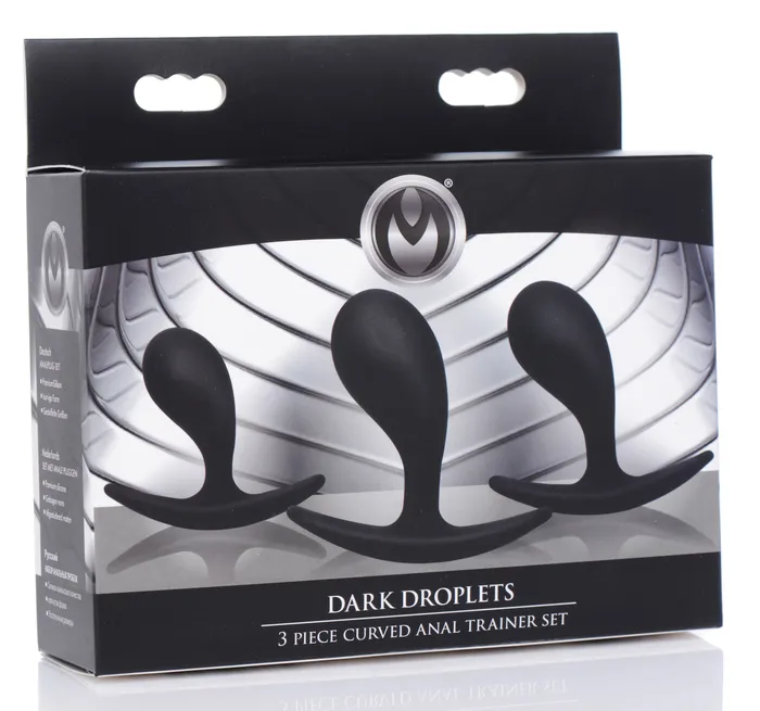Master Series Anal | Dark Droplets 3 Piece Curved Silicone Anal Trainer Set Master Series Anal | Dark Droplets 3 Piece Curved Silicone Anal Trainer Set