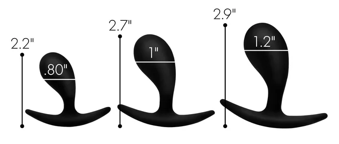 Master Series Anal | Dark Droplets 3 Piece Curved Silicone Anal Trainer Set Master Series Anal | Dark Droplets 3 Piece Curved Silicone Anal Trainer Set