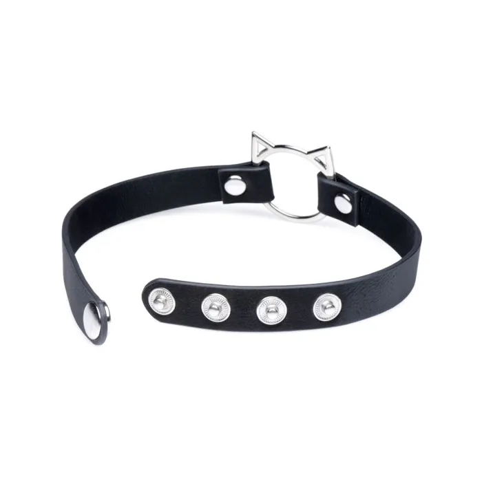 Master Series Anal | Kinky Kitty Ring Slim Choker Black