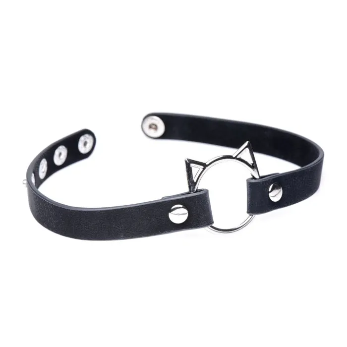 Master Series Anal | Kinky Kitty Ring Slim Choker Black
