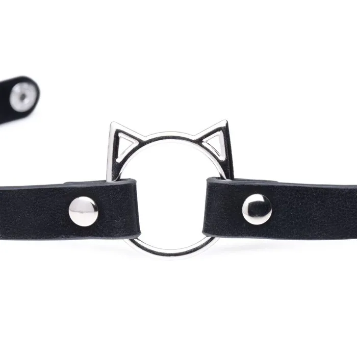 Master Series Anal | Kinky Kitty Ring Slim Choker Black