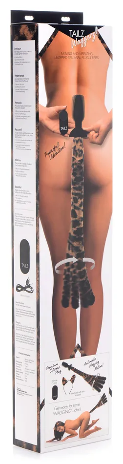 Remote Control Wagging Leopard Tail Anal Plug and Ears Set | Tailz Anal Remote Control Wagging Leopard Tail Anal Plug and Ears Set | Tailz Anal