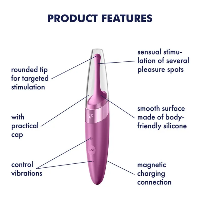 Satisfyer Twirling Delight - Berry Red USB Rechargeable Point Clitoral Stimulator | Satisfyer Vibrators