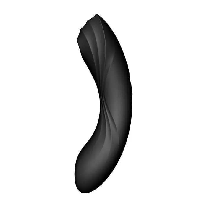 Satisfyer Vibrators | Satisfyer Curvy Trinity 4 - Black USB Rechargeable Air Pulse Stimulator & Vibrator