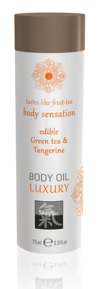 Shiatsu Couples Shiatsu Luxury Body Oil Edible Green Tea and Tangerine