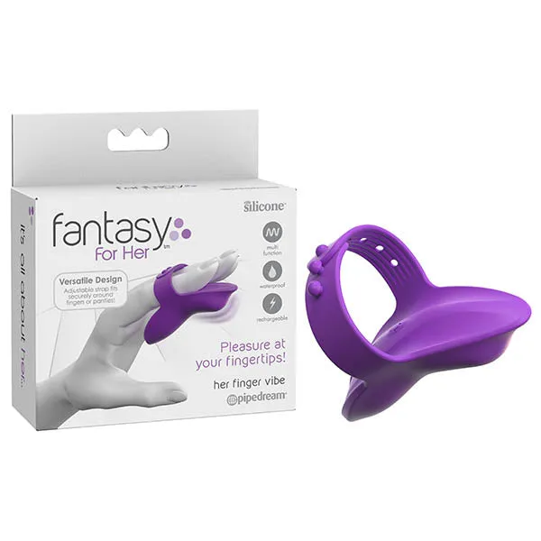 Vibrators | Fantasy For Her Finger Vibe - Purple USB Rechargeable Finger Stimulator - Pipedream