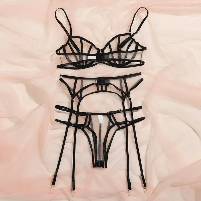 3 pc Garter Set Pik A Pleasure Anal