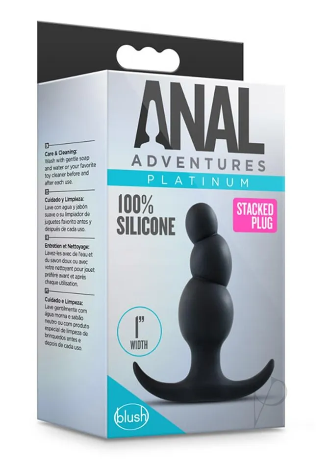 Anal Adventures Platinum Stacked Silicone Butt Plug | Anal Adventures Male Sex Toys Anal Adventures Platinum Stacked Silicone Butt Plug | Anal Adventures Male Sex Toys