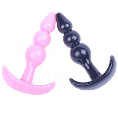 Anal HappyToys 38 Rubber Anal Butt Plug Beads GSpot Massager Dildo Sex Toy Gays Lesbians