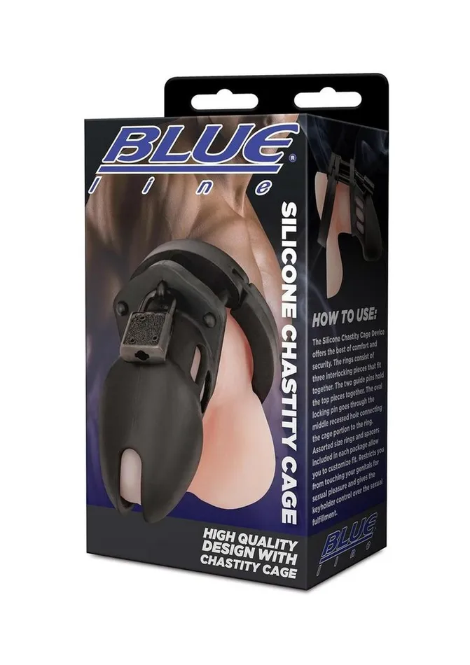 Blue Line CandB Gear Male Sex Toys | Silicone Chastity Cage