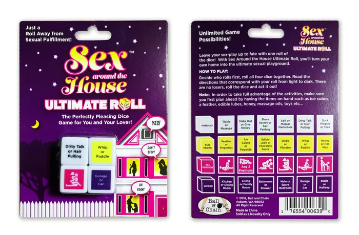 Couples Ball Chain Sex Around the House Ultimate Roll Dice Game