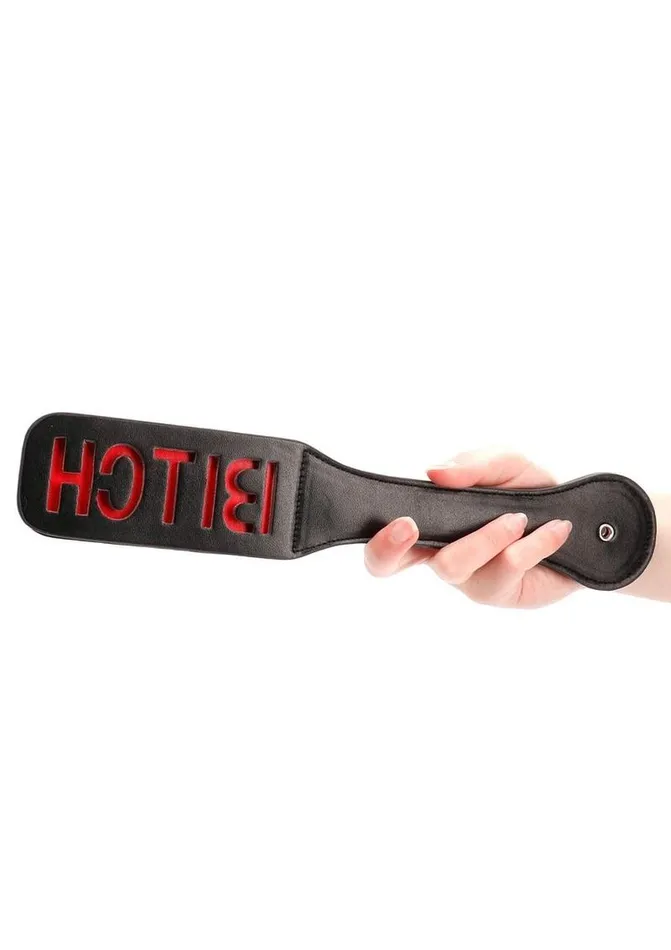 Couples Ouch Leather Paddle Bitch Ouch