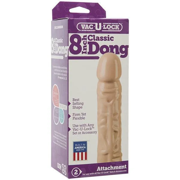Dildos | Doc Johnson VacULock Classic 8 Inch Dong Attachment