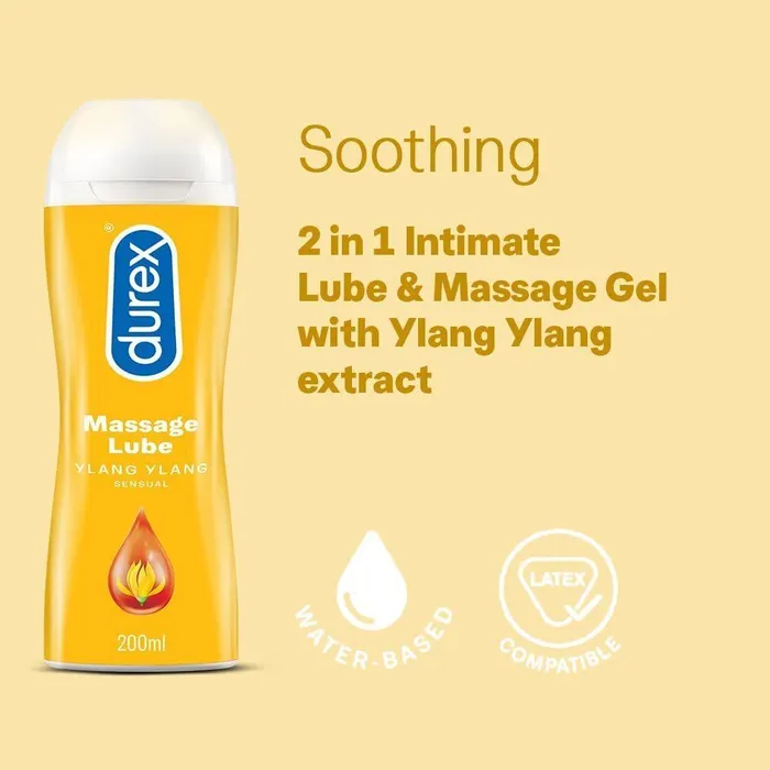 Durex Massage Lube Ylang Ylang Sensual 200ml | Durex Condoms Couples
