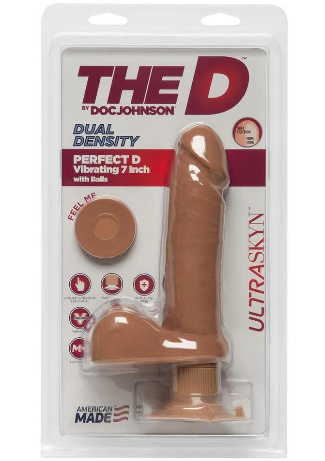 Female Sex Toys | The D Perfect D Ultraskyn Vibrating Dildo with Balls - The D