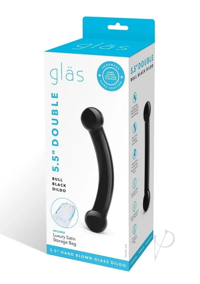 Glas Double Bull Black Dildo | Glas Dildos