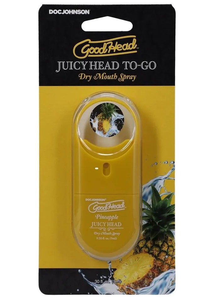 Goodhead Juicy Head Dry Mouth Spray To-Go Pineapple | GoodHead Male Sex Toys