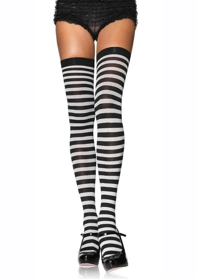 Leg Avenue Plus Size Leg Avenue Plus Size Nylon Stocking with Stripe