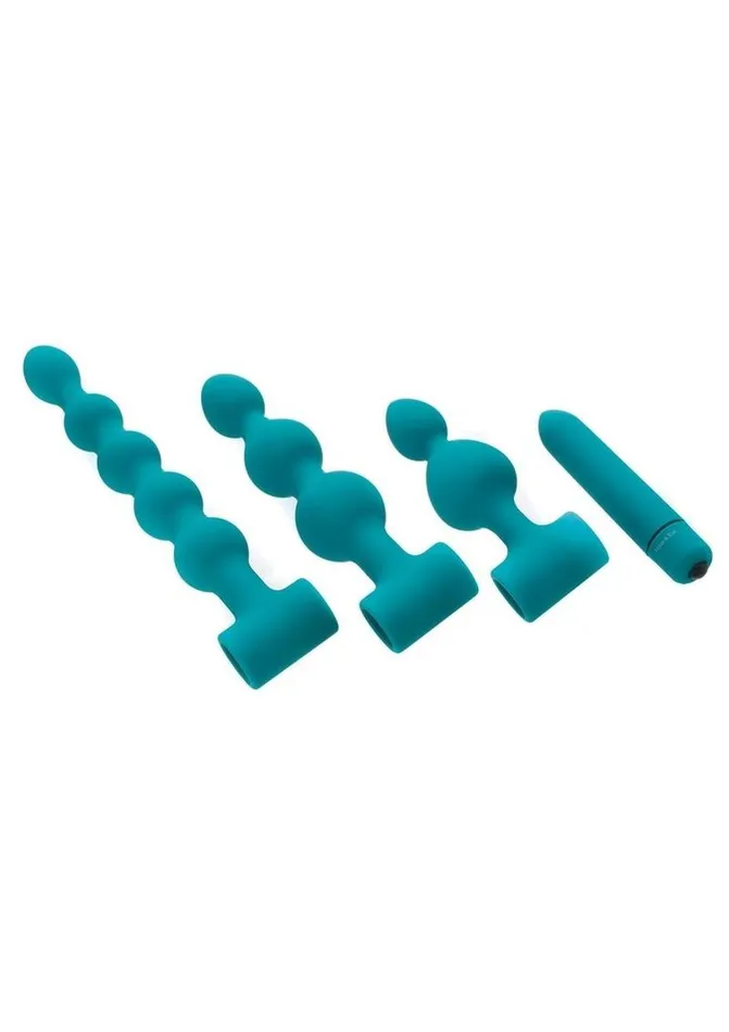 Male Sex Toys | Adam and Eve Adam and Eve 's Silicone Vibrating Bumpy Bead Anal Plug Kit with Bullet