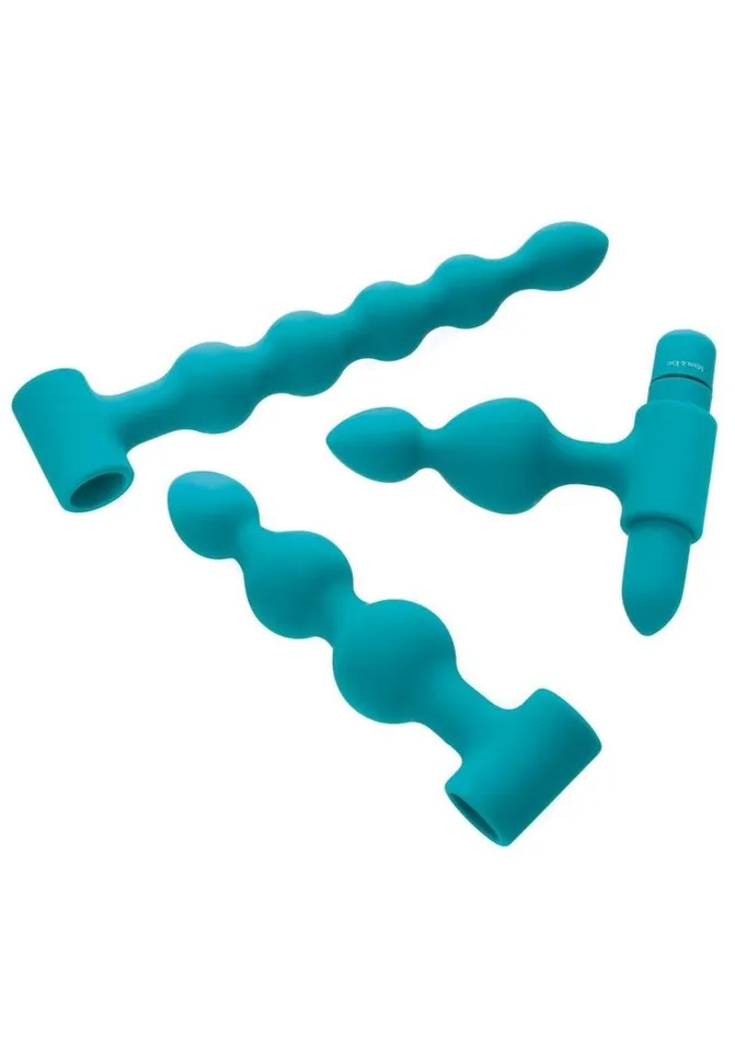 Male Sex Toys | Adam and Eve Adam and Eve 's Silicone Vibrating Bumpy Bead Anal Plug Kit with Bullet