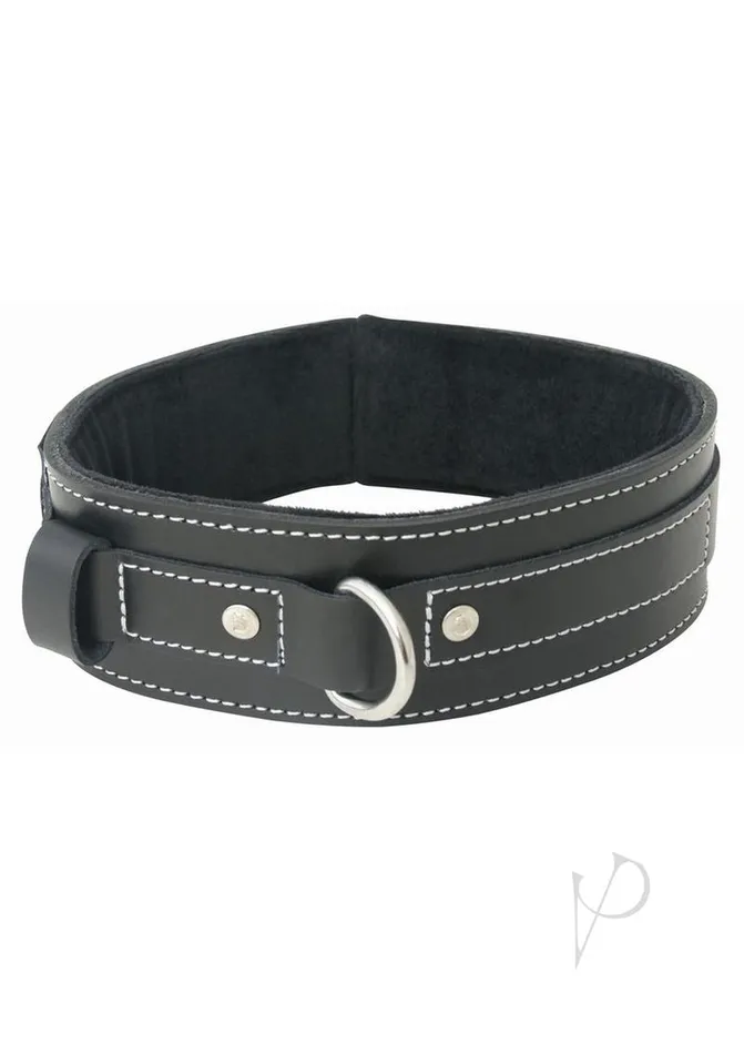 Male Sex Toys Edge Edged Lined Adjustable Leather Collar