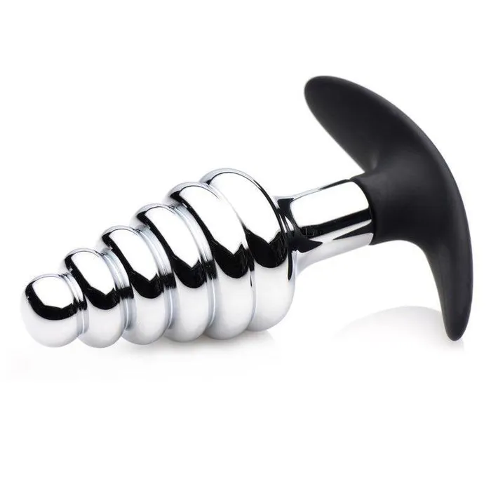 Male Sex Toys XR Brands Dark Hive Metal Silicone Anal Plug