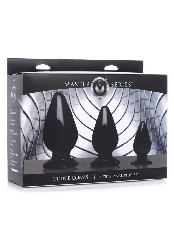 Master Series Male Sex Toys | Master Series Triple Cones Anal Plug