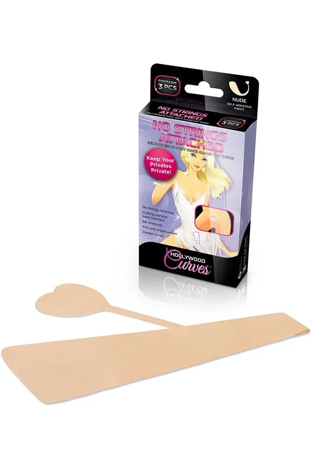No Strings Attached Nude GString 3 Pack Hollywood Curves Male Sex Toys