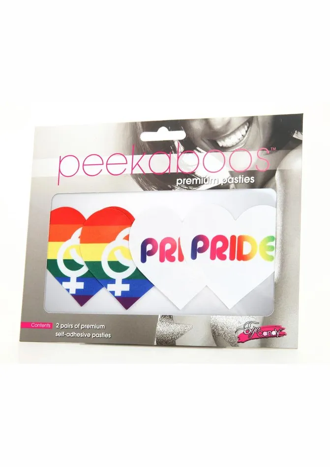 PEEKABOO Vibrators | Peekaboo Pride Hearts Pasties