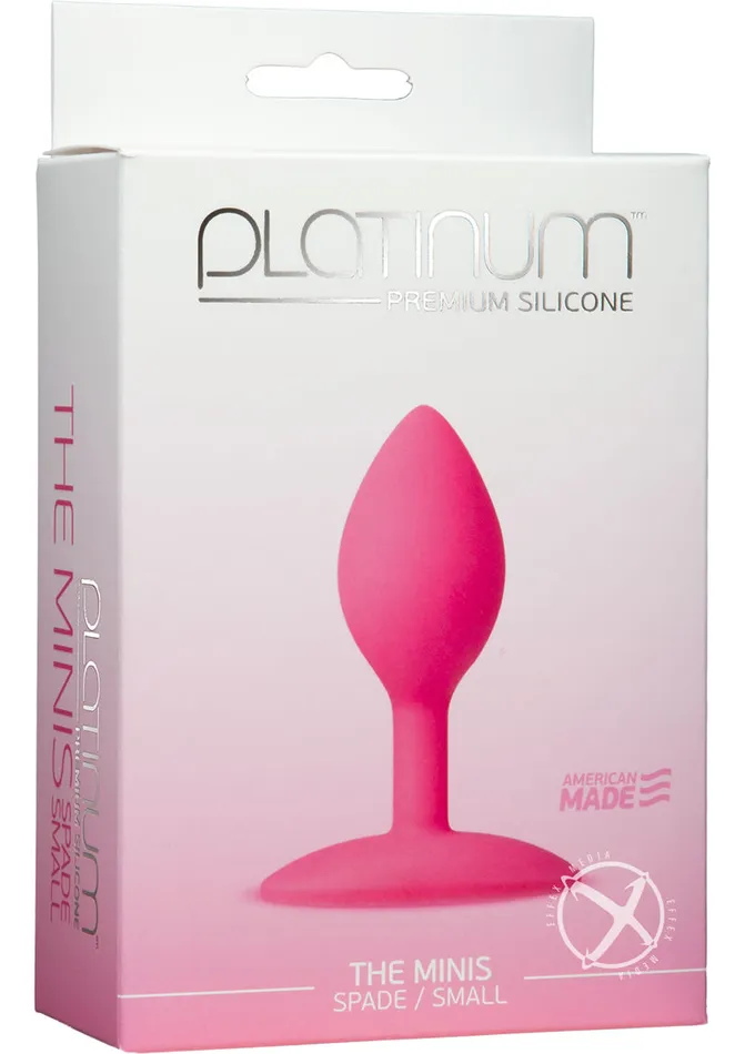Platinum Premium Silicone Male Sex Toys | Platinum Premium Silicone - The Minis - Spade - Small Anal Plug