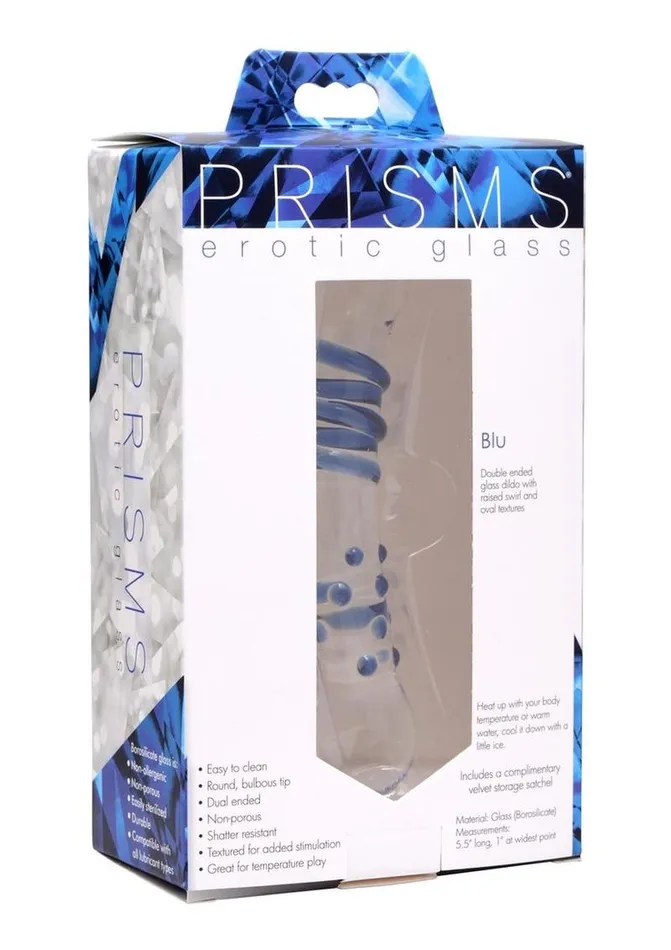 Prisms Dildos | Prisms Blu Dual Ended Glass Dildo