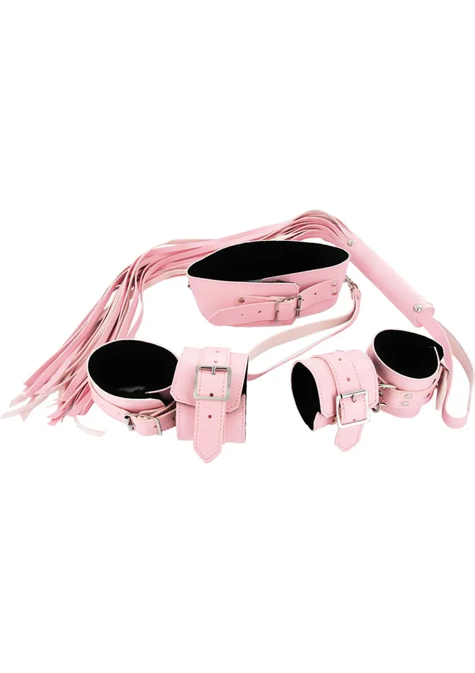 Restraints Xr Llc Leather Pink Bondage Set