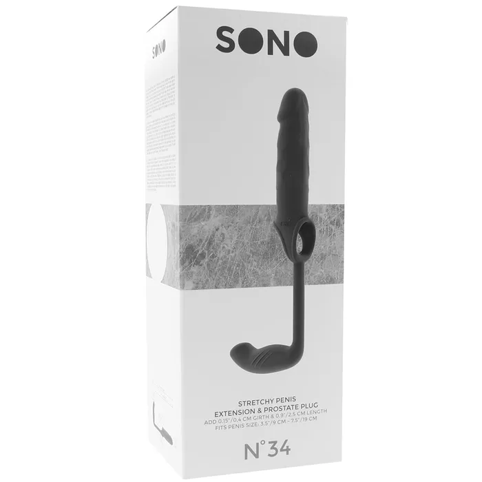 SONO No. 34 Penis Extension & Prostate Plug in Grey | Shots Toys Male Sex Toys SONO No. 34 Penis Extension & Prostate Plug in Grey | Shots Toys Male Sex Toys
